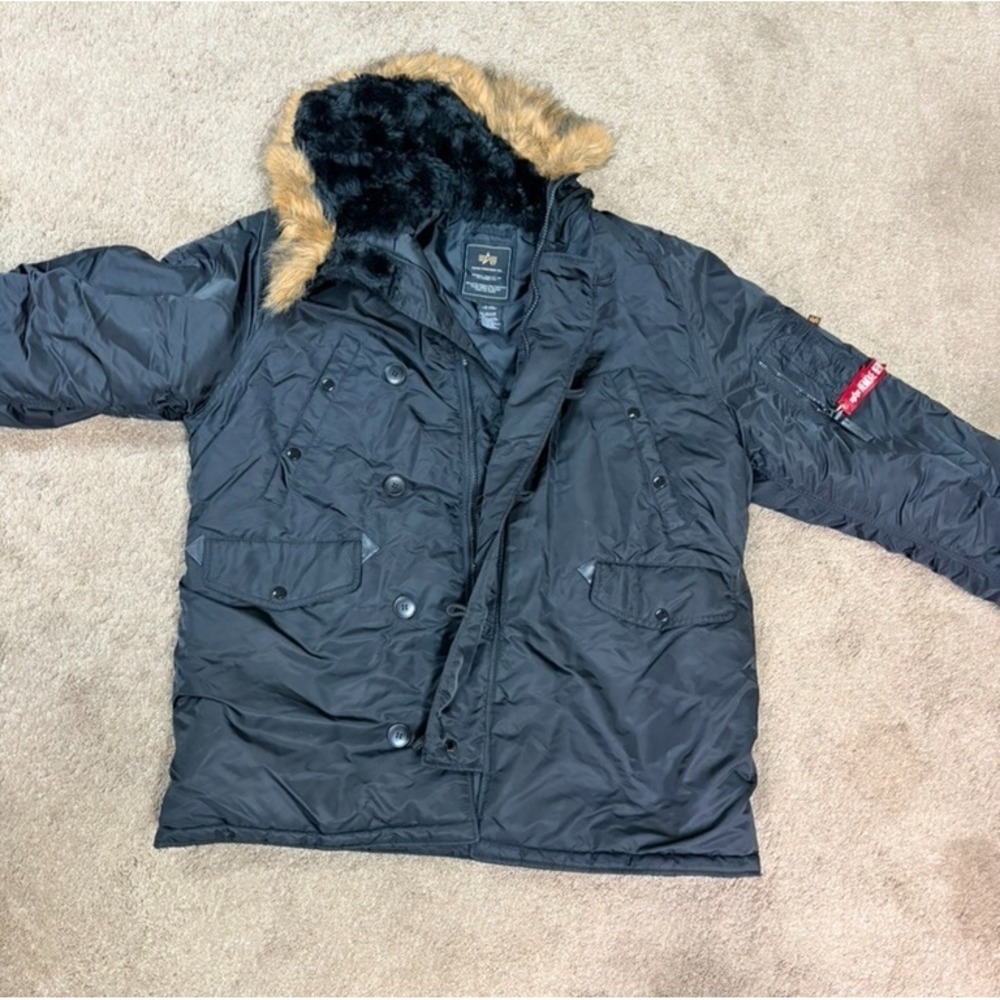 Alpha Industries  Extreme Cold Weather Blue Hooded Paka Type N-3B  Mens SIze 4XL